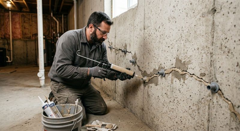 Basement Crack Repair in Garner, NC