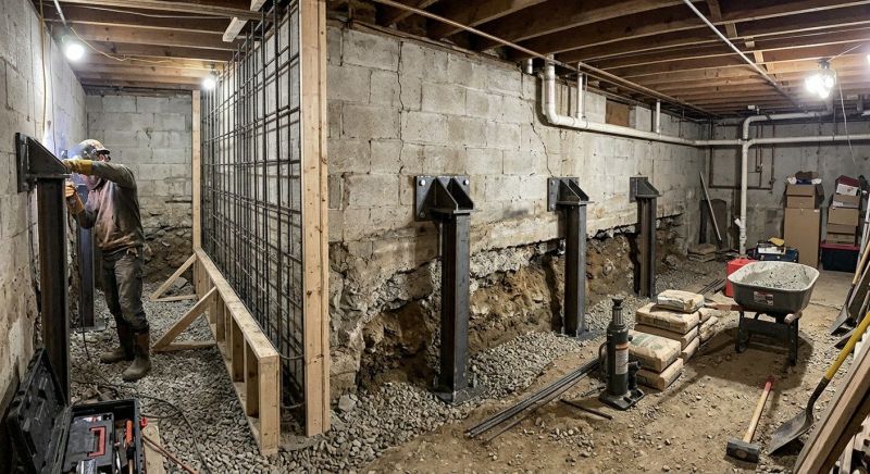 Basement Stabilization in Garner, NC