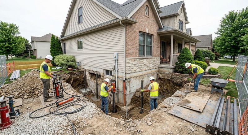 Building Foundation Repair in Holly Springs, NC