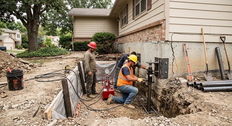 Cracked Foundation Repair in Benson, NC