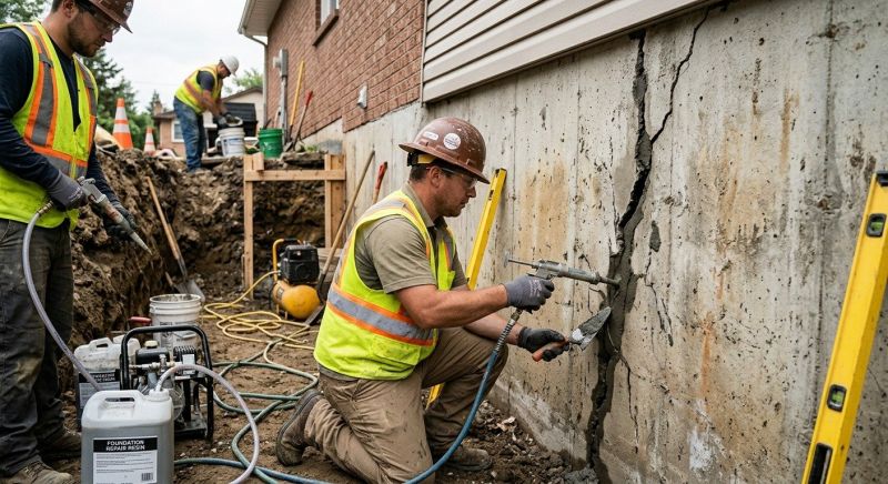 Cracked Foundation Repair in Wake Forest, NC