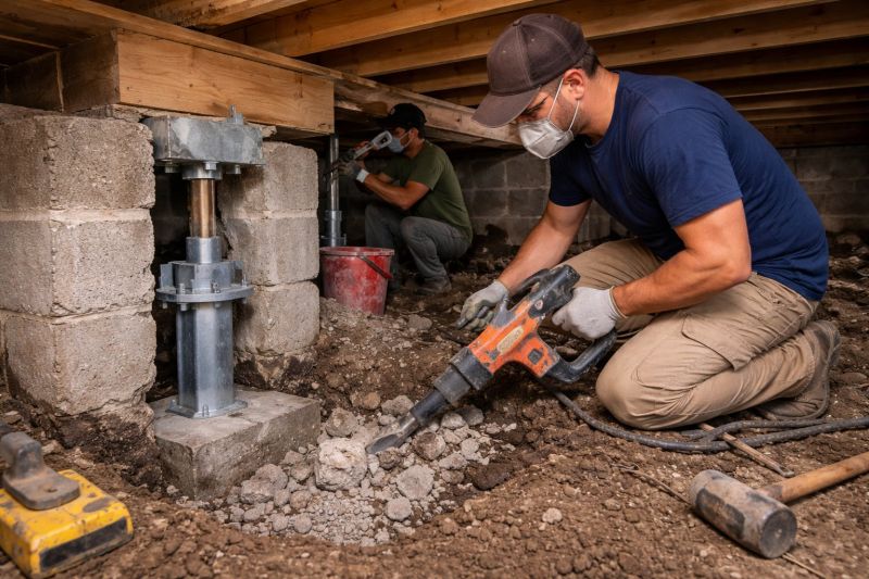 Foundation Pier Repair in Garner, NC