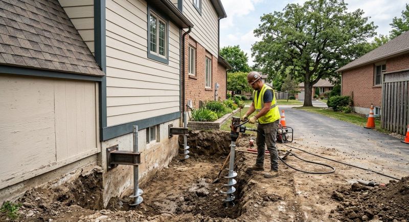 Helical Piers Installation in Garner, NC