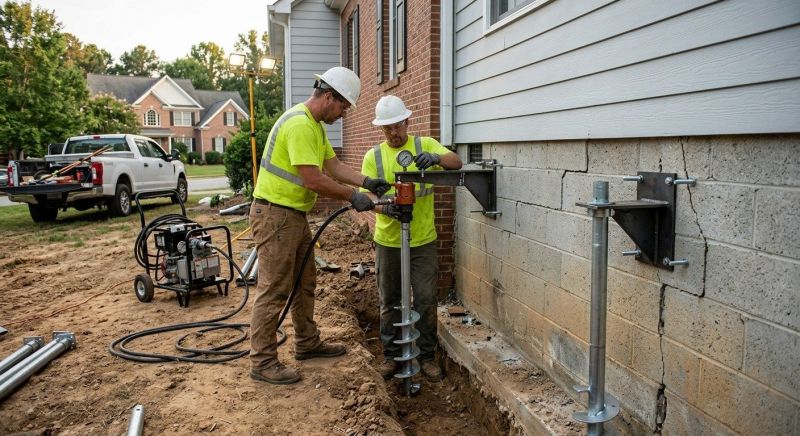 Helical Pile Installation in Garner, NC