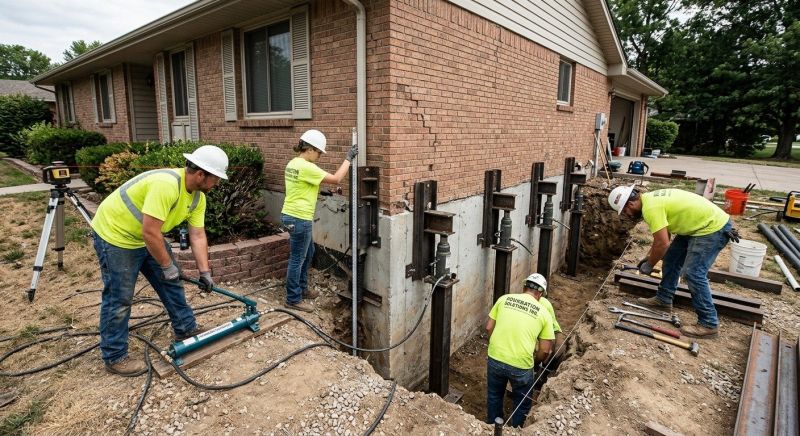 Settling Foundation Service in Holly Springs, NC