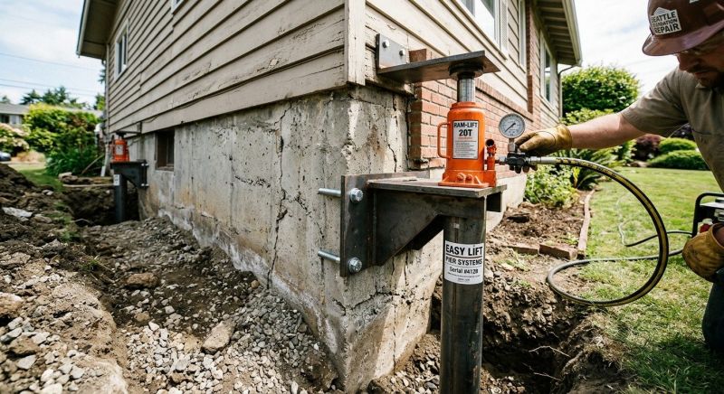 Sinking Foundation Lifting in Garner, NC