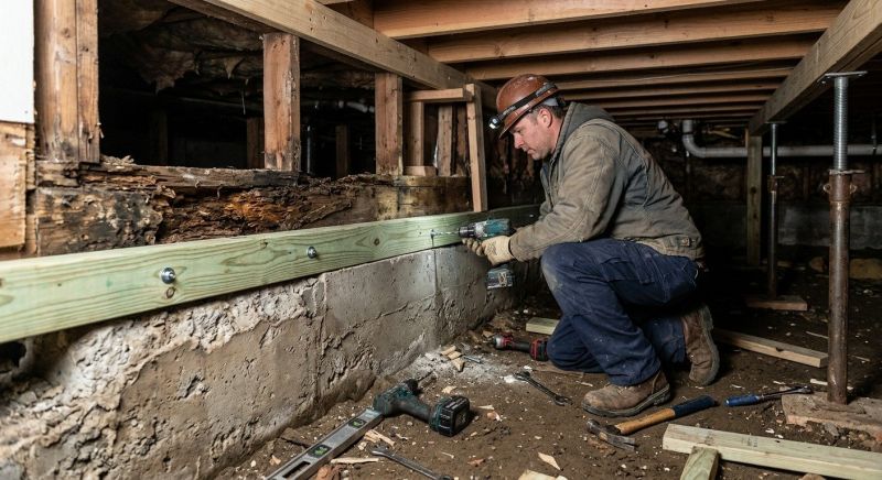 Sinking Foundation Repair in Knightdale, NC
